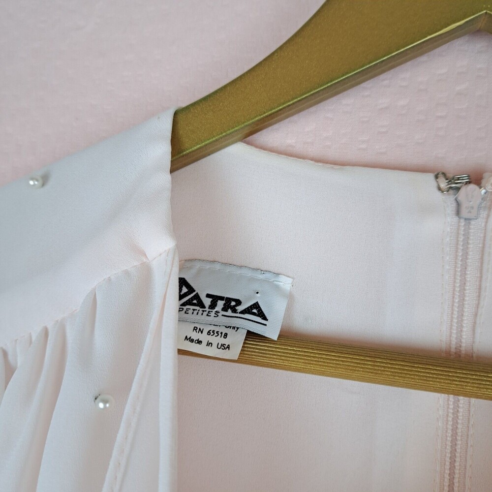 Vintage Patra Beautiful Dress Beaded 20s Style Pleated Bottom Long Sleeve L/XL - Picture 4 of 12
